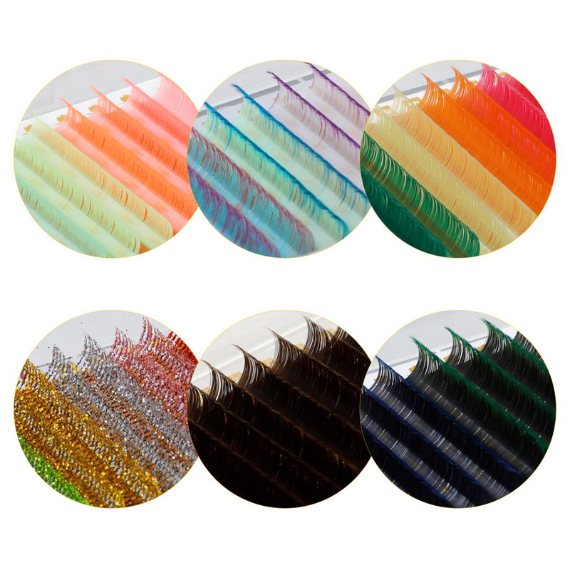 Kolorowe przedłużenia rzęs